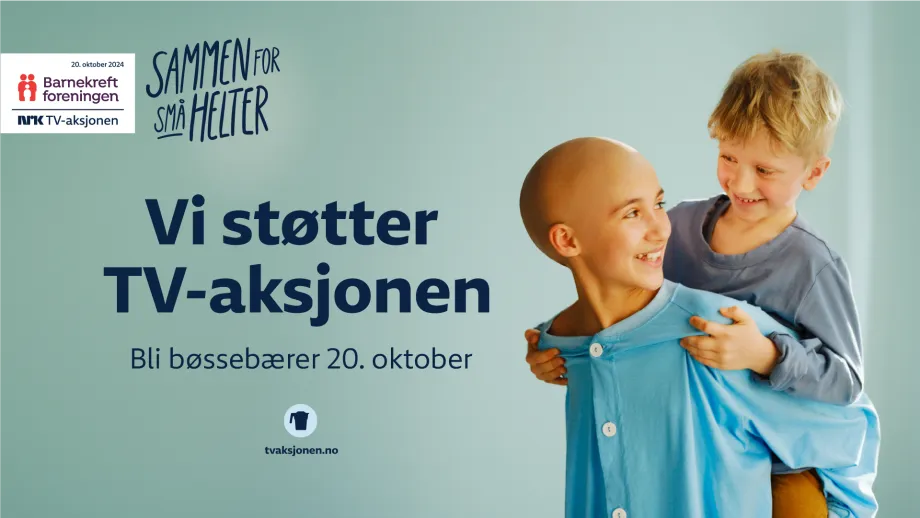 Hovedbilde for TV-aksjonen 2024 som g&aring;r til Barnekreftforeningen