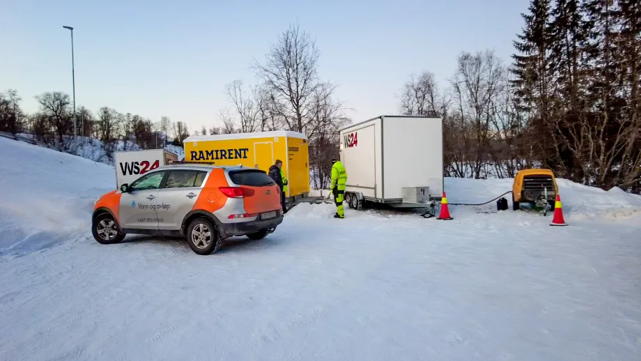 Viser anleggsomr&aring;det i Tromsdalen