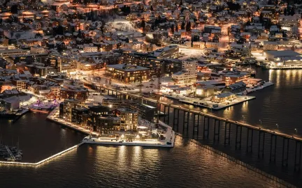 Troms&oslash; sentrum nord med brua, Vervet med fokus p&aring; n&aelig;rings- og byggevirksomhet